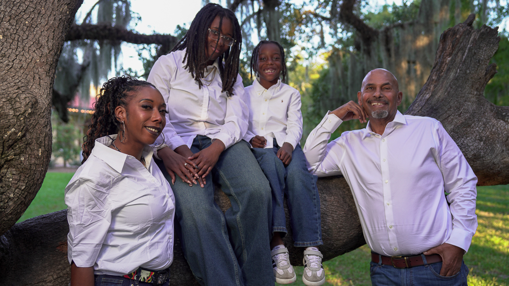 Family portrait photograph taken by The Palmetto Studios, a New Orleans family photographer.