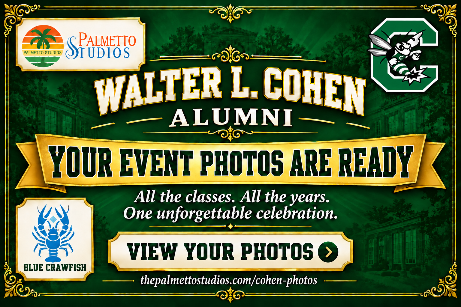 Walter L. Cohen alumni event photos at Blue Crawfish — view your photos with Palmetto Studios